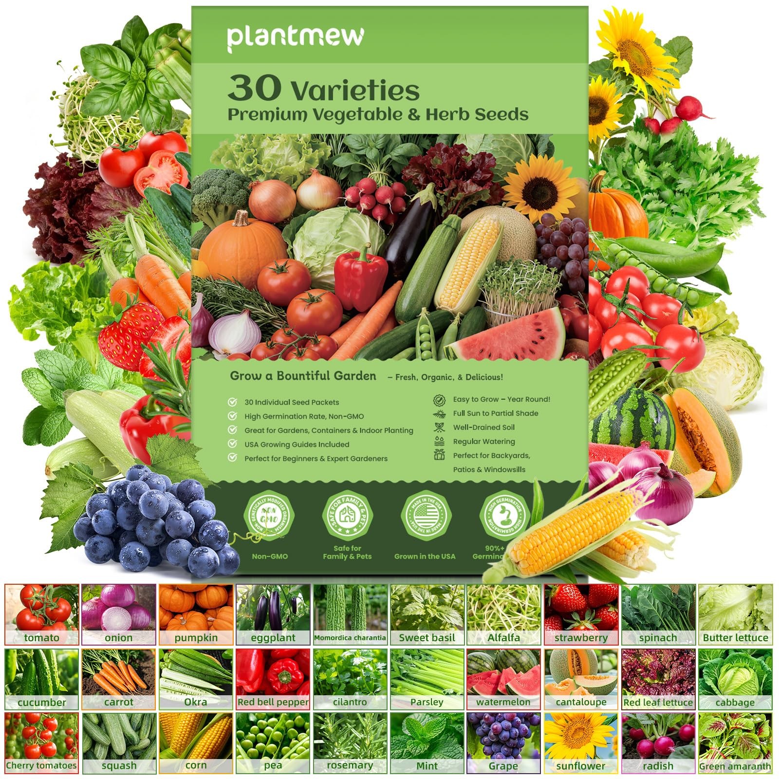 【Seed Vault】 Heirloom Vegetable Seeds Planting Kit – 15,000+ Non-GMO Seeds