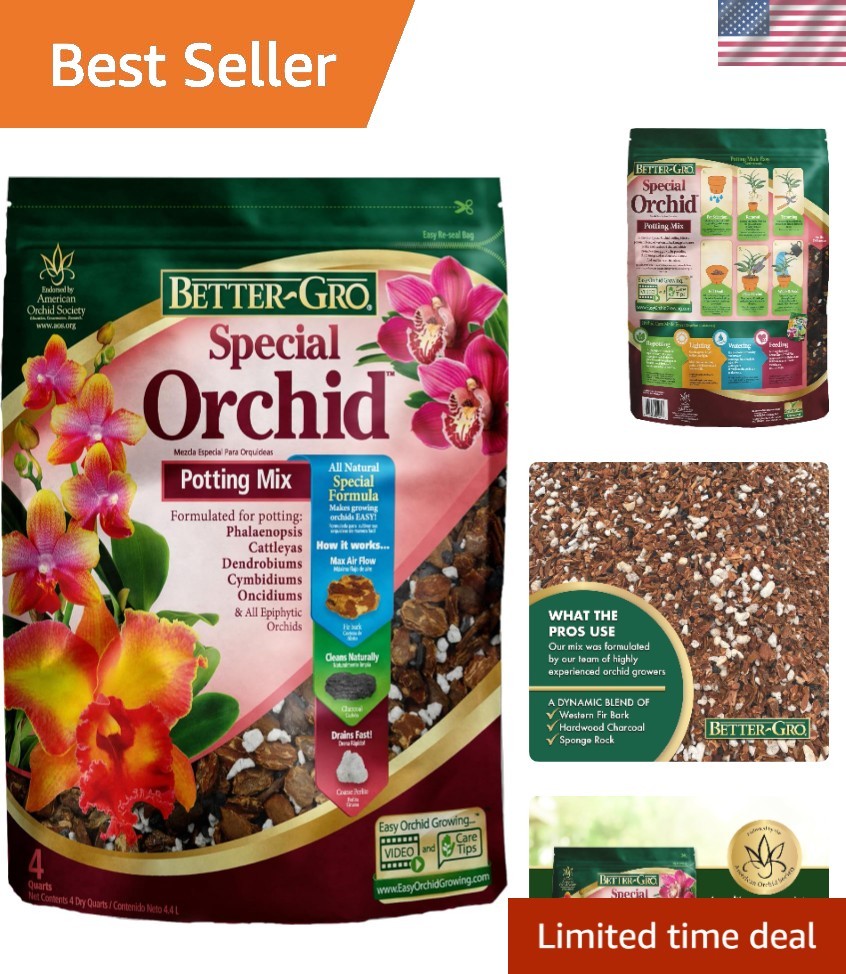 Expert-Formulated Orchid Mix for Potting & Repotting – 4 Quarts of Blend