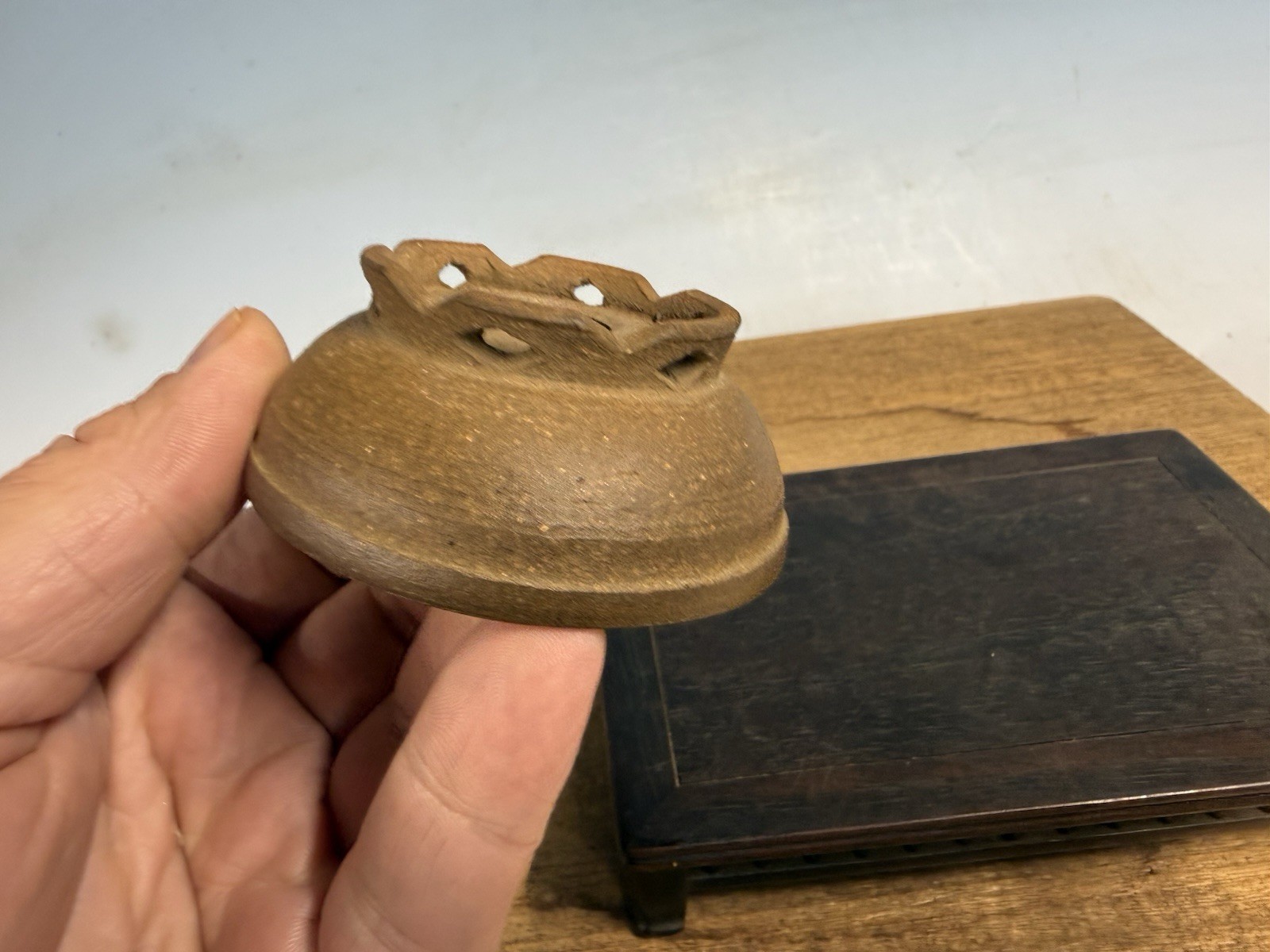 Japanese Unknown Maker Shohin Bonsai Tree Pot 2 3/4 By 1 1/4”unglazed Handmade