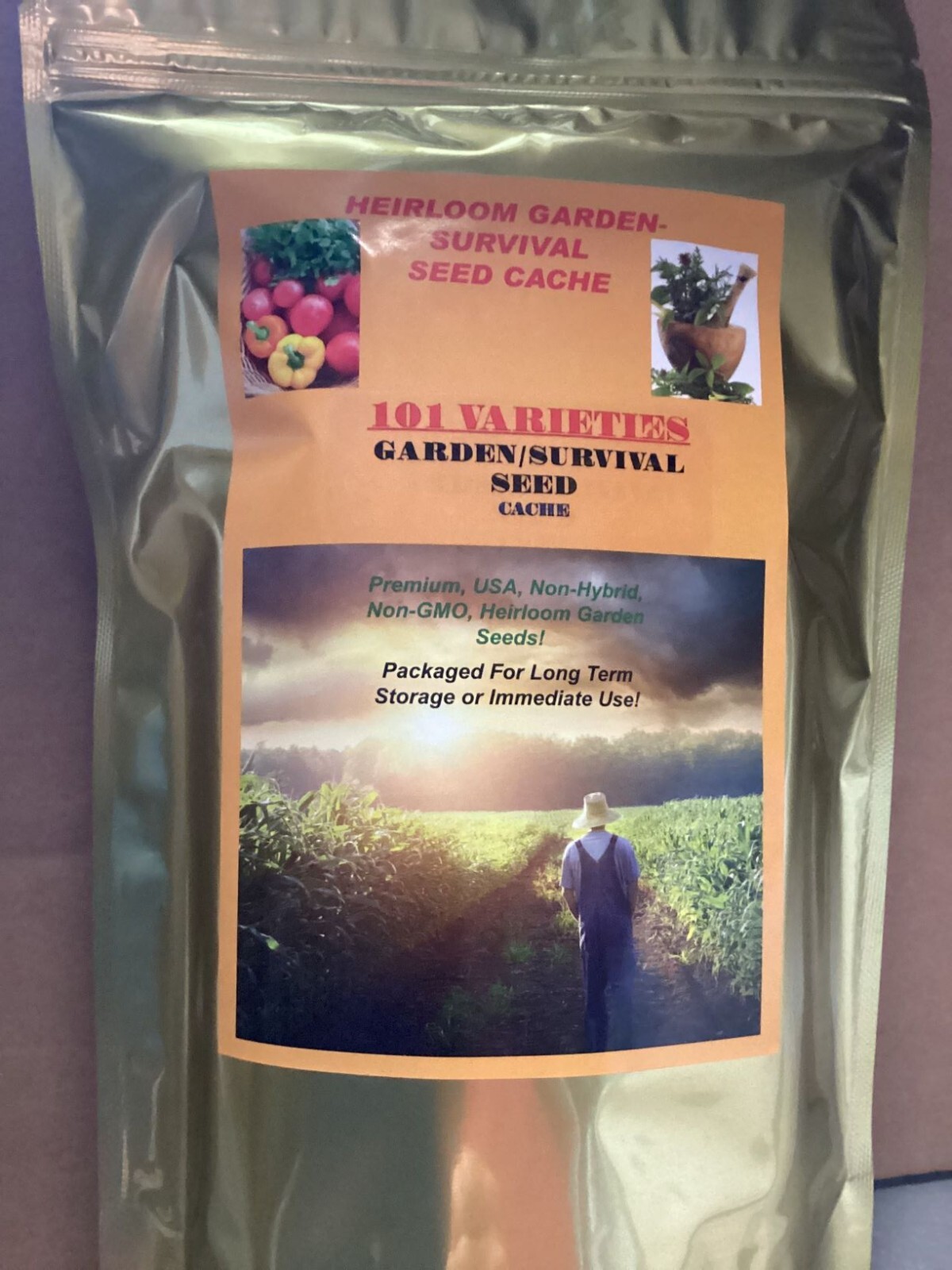 47,000 Heirloom Garden/Survival Seeds 101 Non – Gmo Varieties + $30 Herb Pack