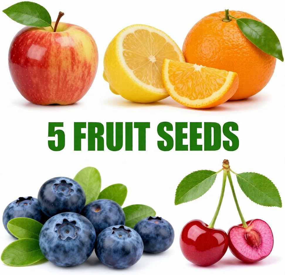 Mixrug Mix Dwarf Bonsai Fruit Tree Seeds for Planting, 40+ Apples Tree,40+ Le…