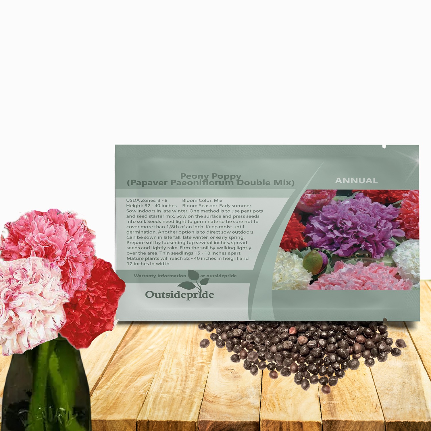 10000 Seeds Papaver Paeoniflorum Double Flower Seed Mix – Peony