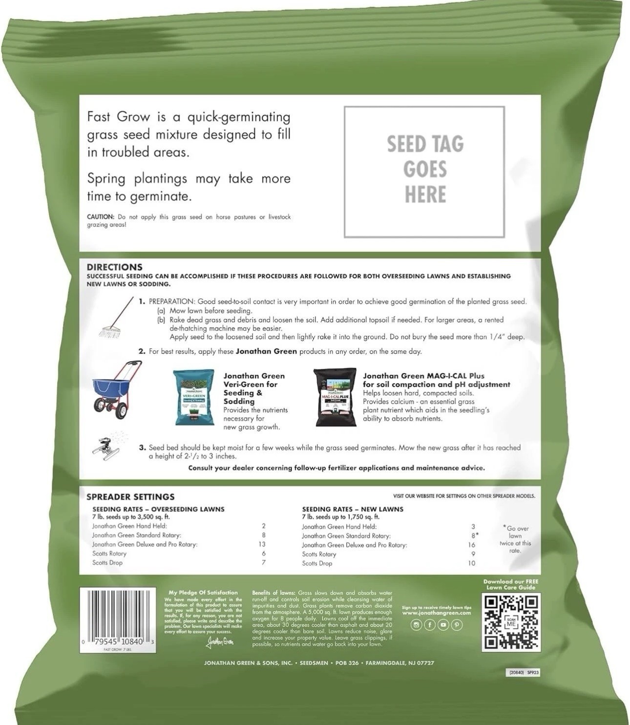 Fast Grow Grass Seed (7 lb) – Perfect for Quick Lawn Establishment & Overseeding
