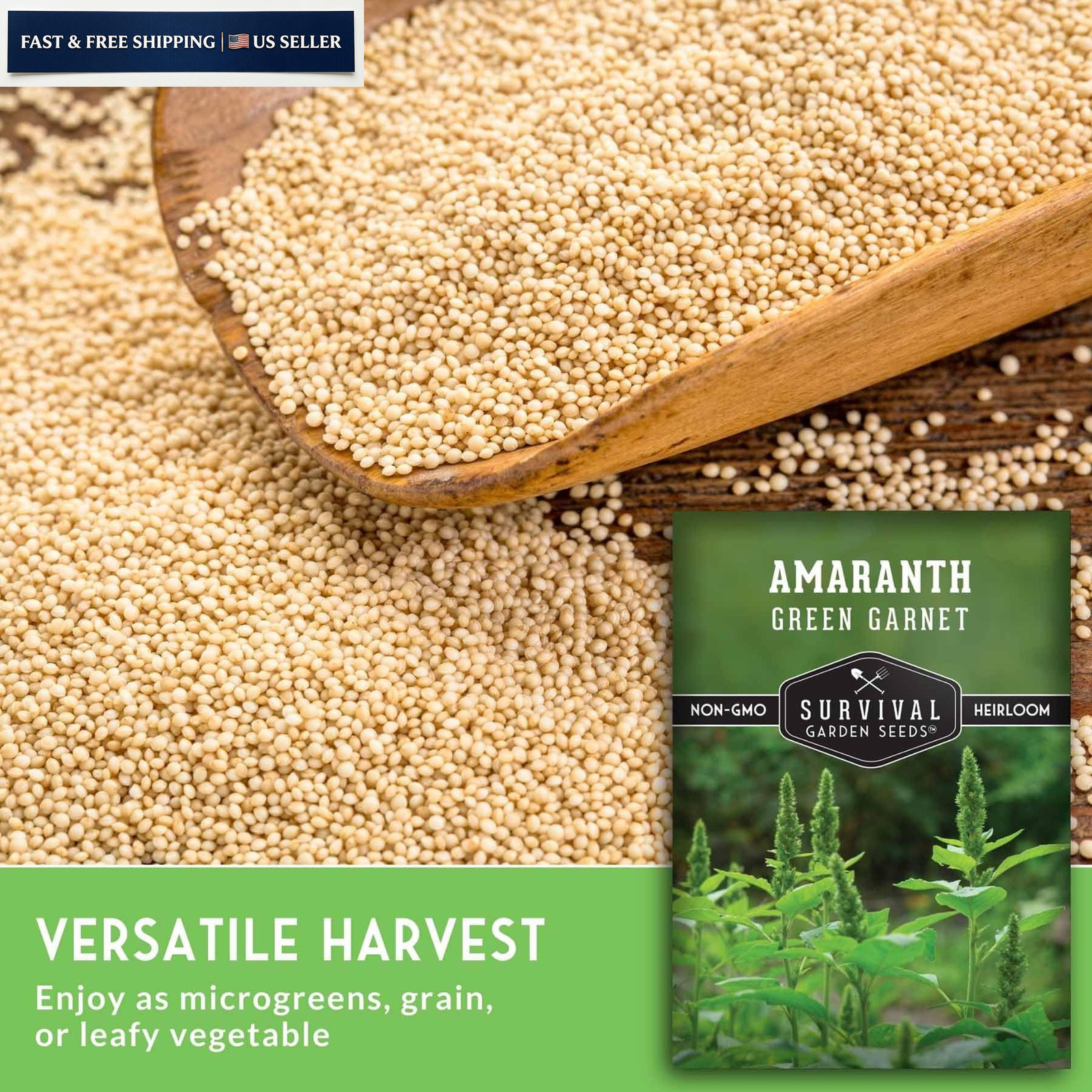 Green Garnet Amaranth Seeds for Planting – Callaloo Leafy Greens green, red