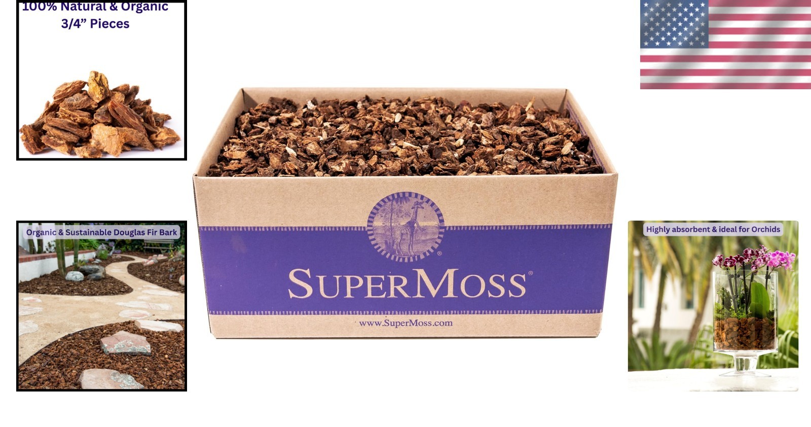 Versatile Natural Orchid Potting Bark – 1560 Cu In for Floral & Craft Use