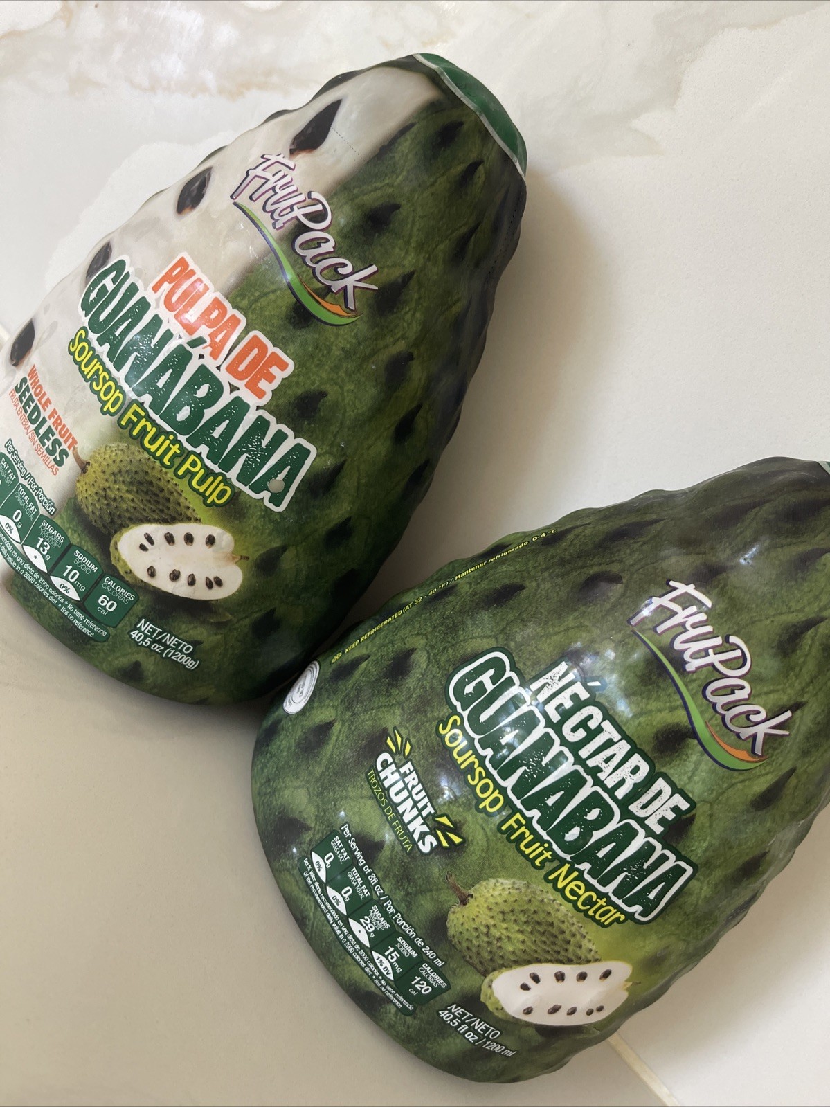 2 Guanábana Pulp & Nectar /Fruit Soursop Nectar 40.5 oz Fl Each (2 Pack)