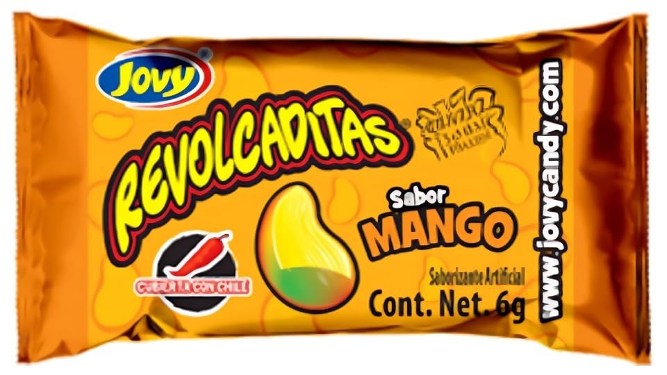 Revolcaditas Mango – 100 Count Spicy Mango Hard Candy, 1 lb Allergen-Free Treats