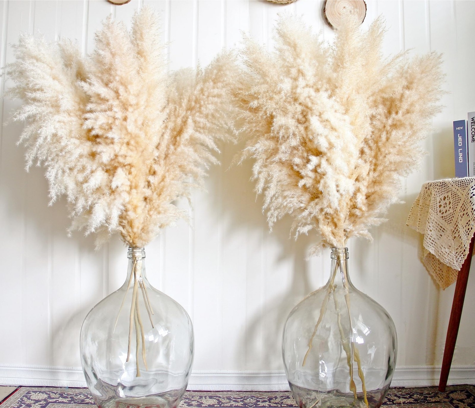 10pcs 40” Pampas Grass Tall Decor – Pompas Floral, pampas grass Brown