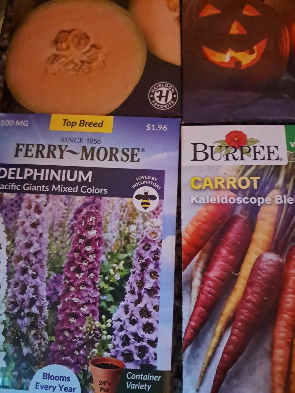 Seeds for planting fruits,vegetables,garden crops, and flowers. 23 seed packets.