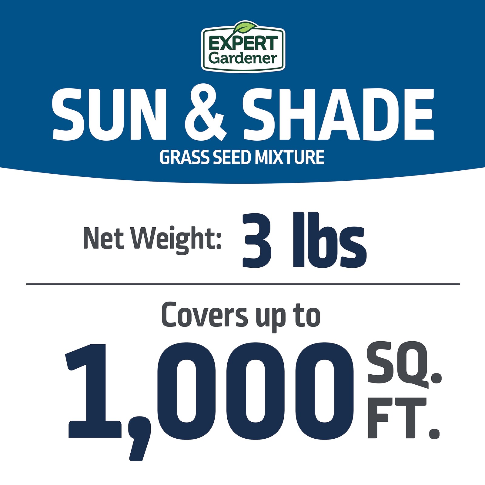 Grass Seed Sun Shade Mix 3 lb Lawn Seed Southern Heat Drought Resistant