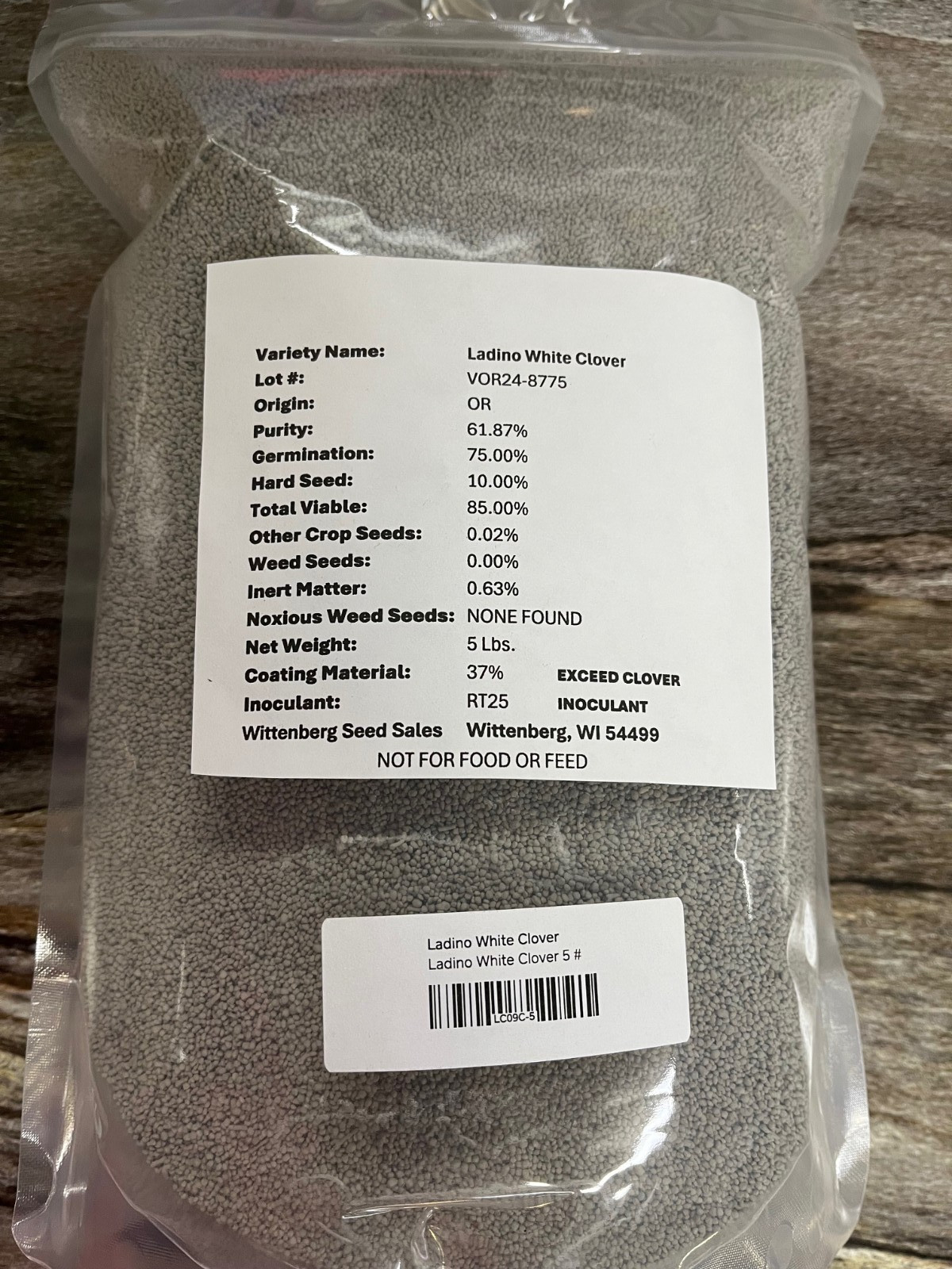 5 lbs Ladino White Clover Seed – Deer food Plot / Wildlife Seed