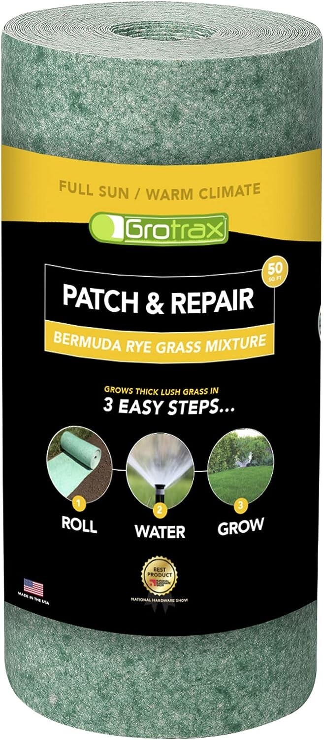 Roll Year-Round Green Grass Seed Mixture Mat Roll For Lawn 50 FT Quick PROVEN