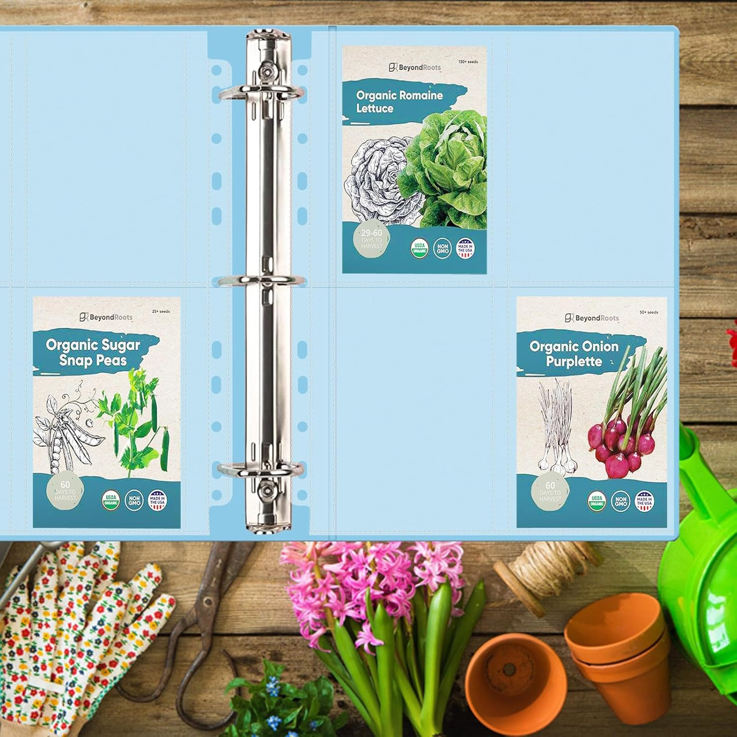 30 Pack 120 Pockets Seed Packet Binder Sleeves, Garden Seed Storage Organizer Pa