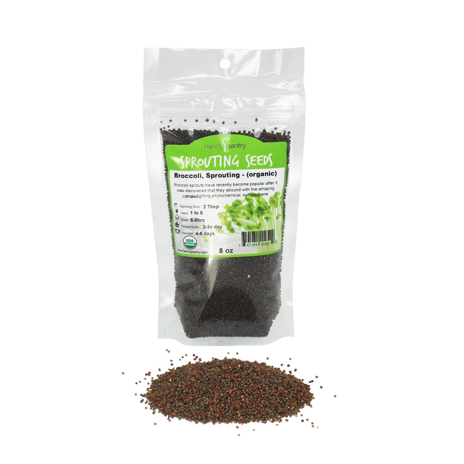 Organic Broccoli Sprouting Seeds 8 Oz High Sulforaphane Superfood Non Gmo