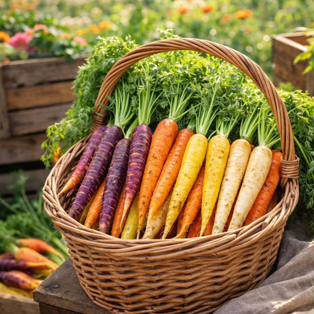 Rainbow Mix Carrot Seeds Colorful Heirloom Carrots 100 seeds