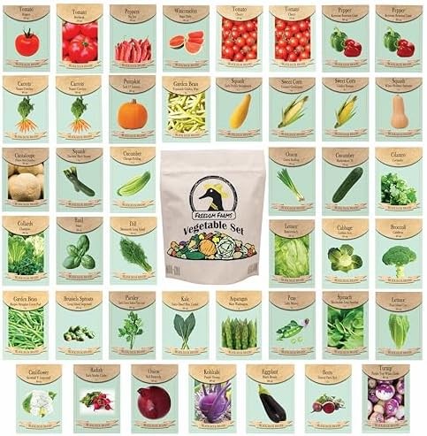Set of 43 Assorted Vegetable & Herb Seed Packets – Over 10,000 Seeds! – Includes