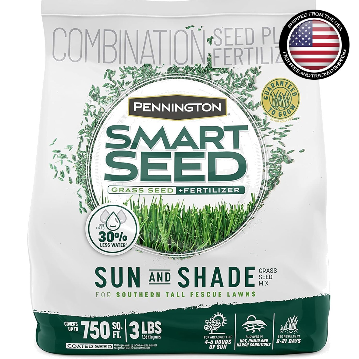 3lb Smart Seed Tall Fescue for Southern Lawns – Drought Tolerant & Lush Growth