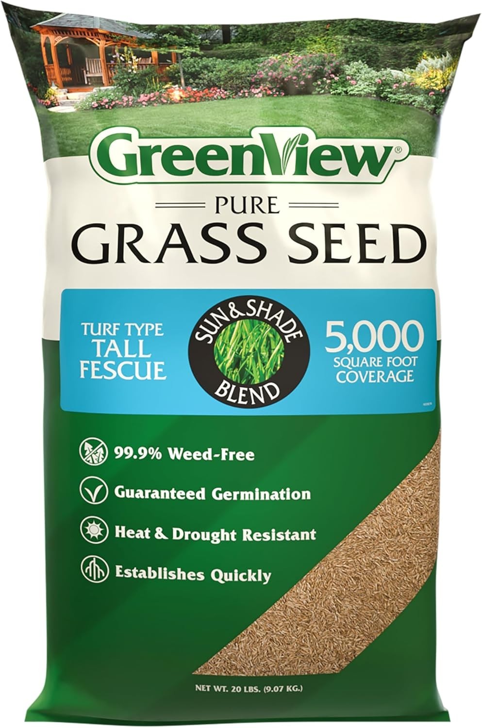 Elite Tall Fescue Seed 20lb Bag – Sun Shade, Heat Drought Insect Disease Proof