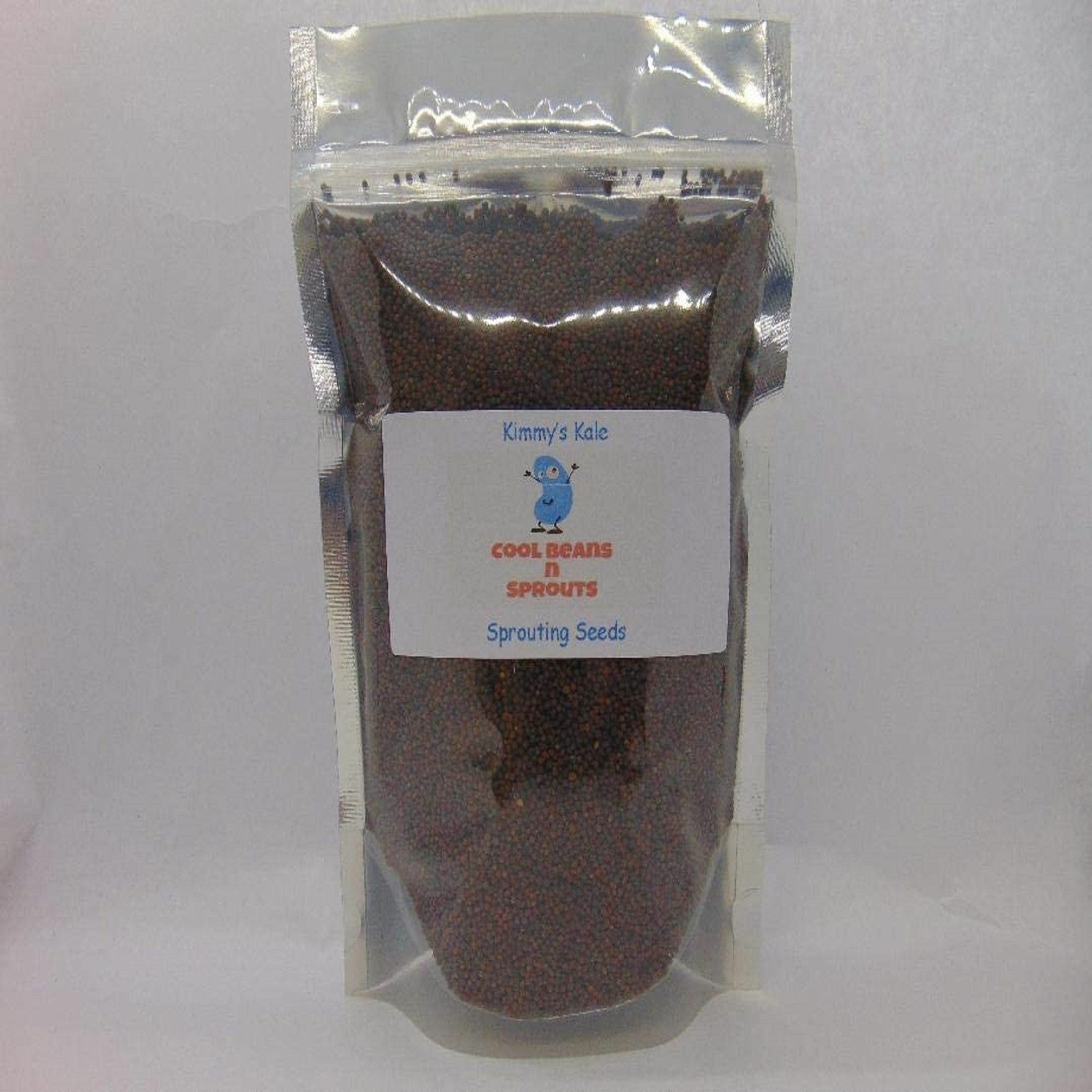 Kimmy’s kale seeds for sprouting microgreens ,”Cool Beans N Sprouts” USA brand.