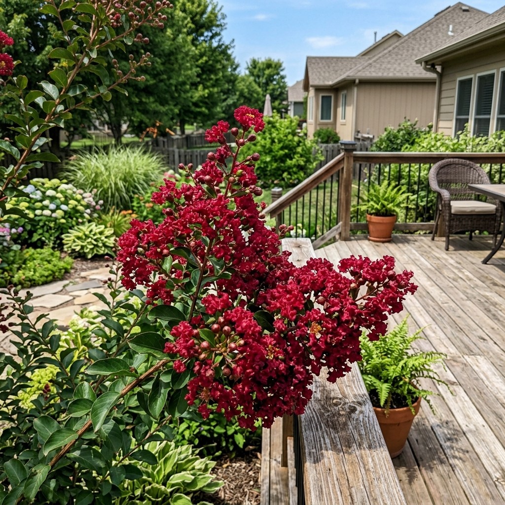 Fresh 100 Dark Red Crape Myrtle Seeds for Home Gardening – Drought Tolerant