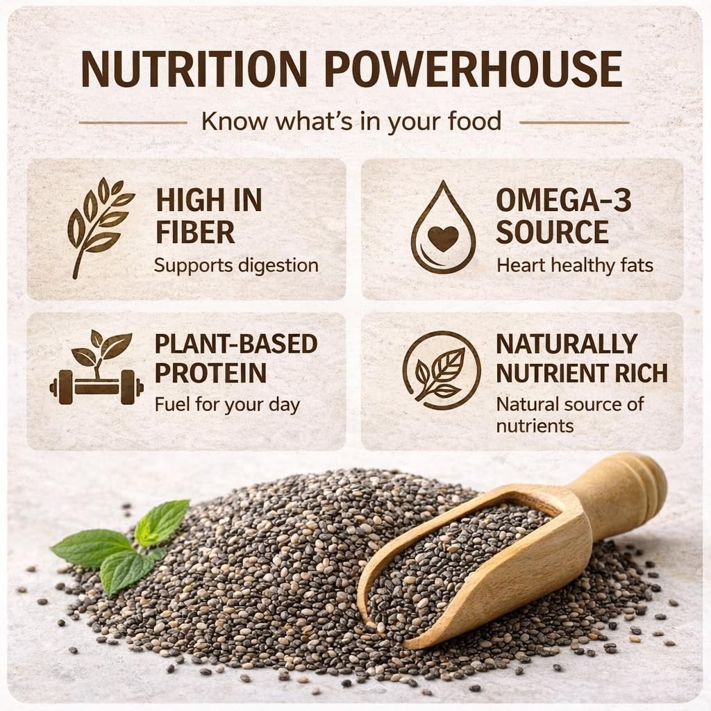 Organic Black Chia Seeds 10 Lb Bulk – Non-GMO, Gluten-Free