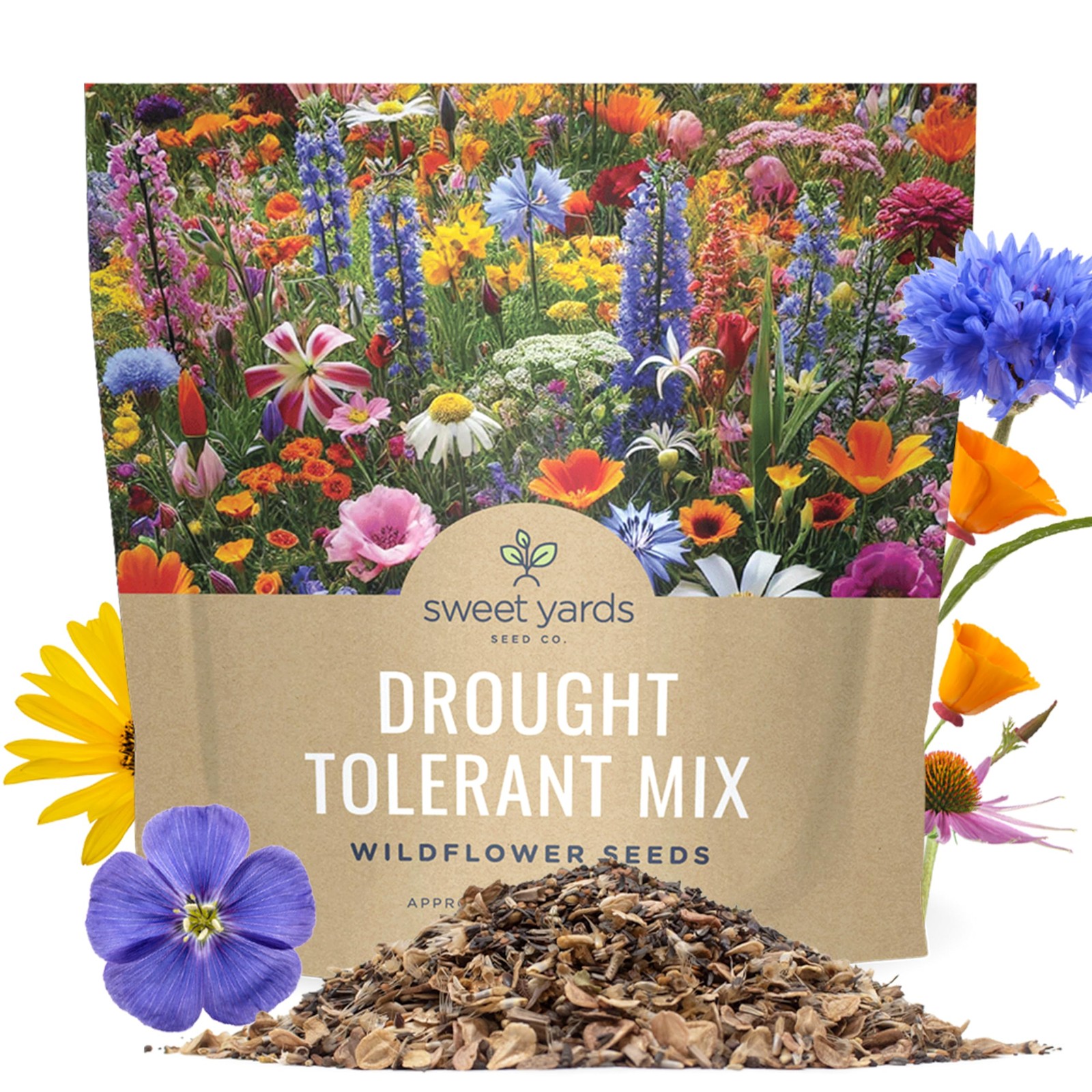 Drought Tolerant Wildflowers Mix Extra Large Packet Over 7500 Seeds
