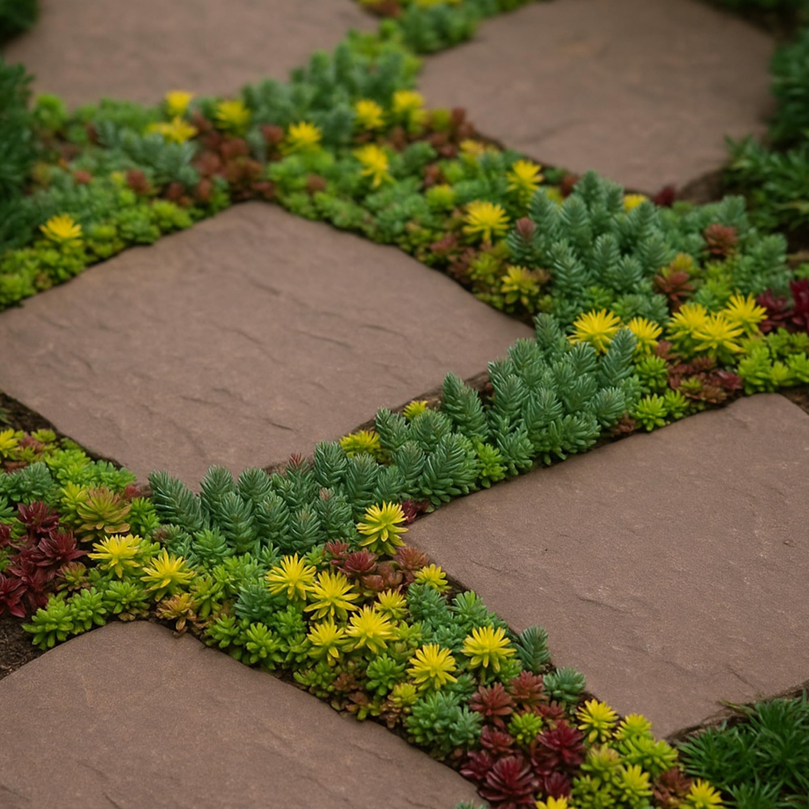 Live Sedum Succulent Mat 10 In. By 20 In. Plant Tray For Landscaping Stonecrop