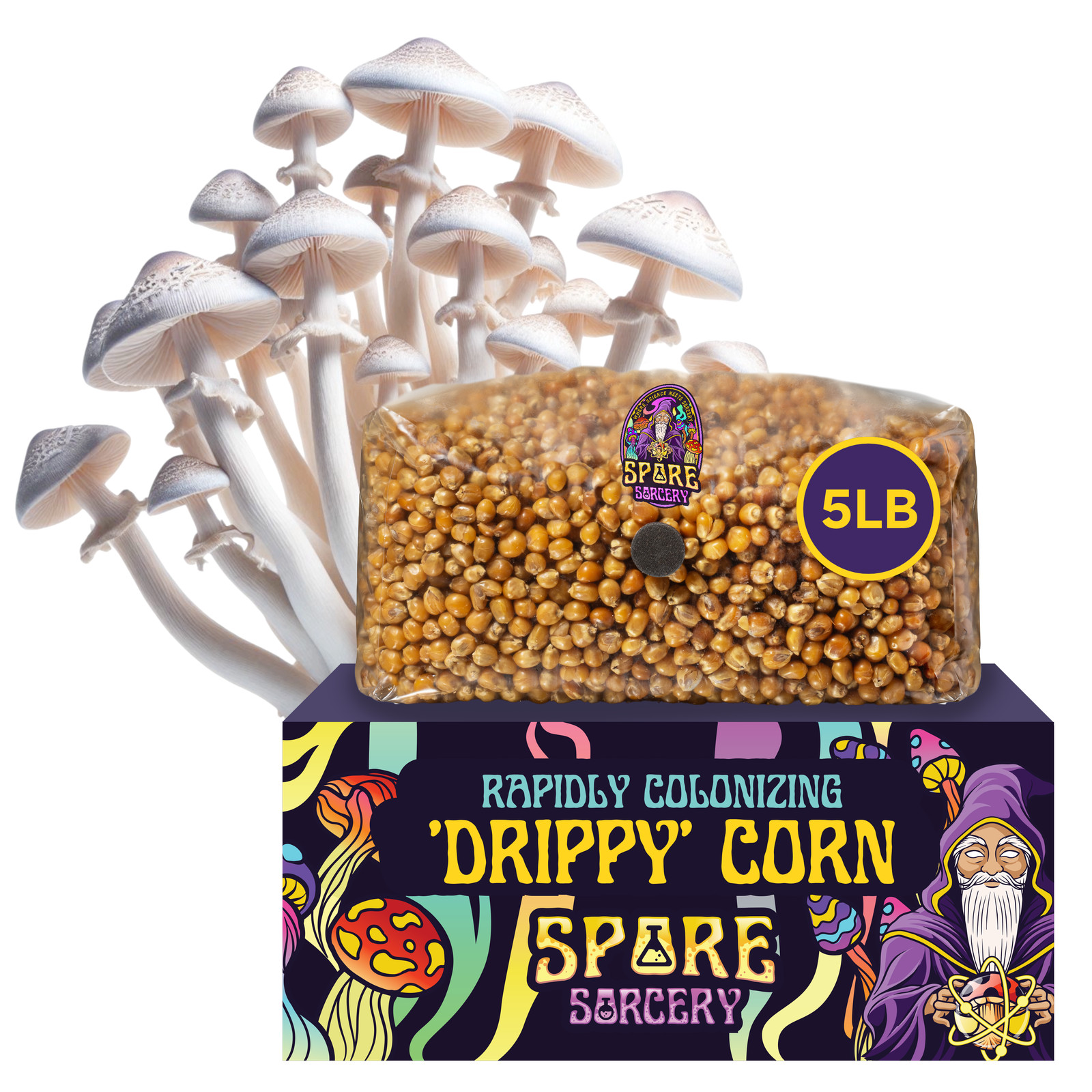 5lb Drippy Corn Grain Spawn
