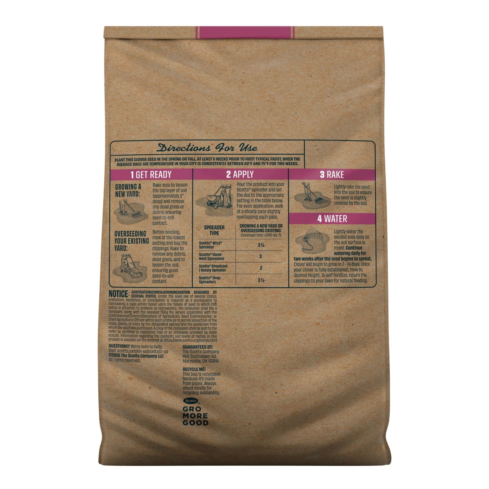 Strawberry Clover Seed – Low Maintenance Lawn Seed, Drought-Tolerant, 1,000 sq f