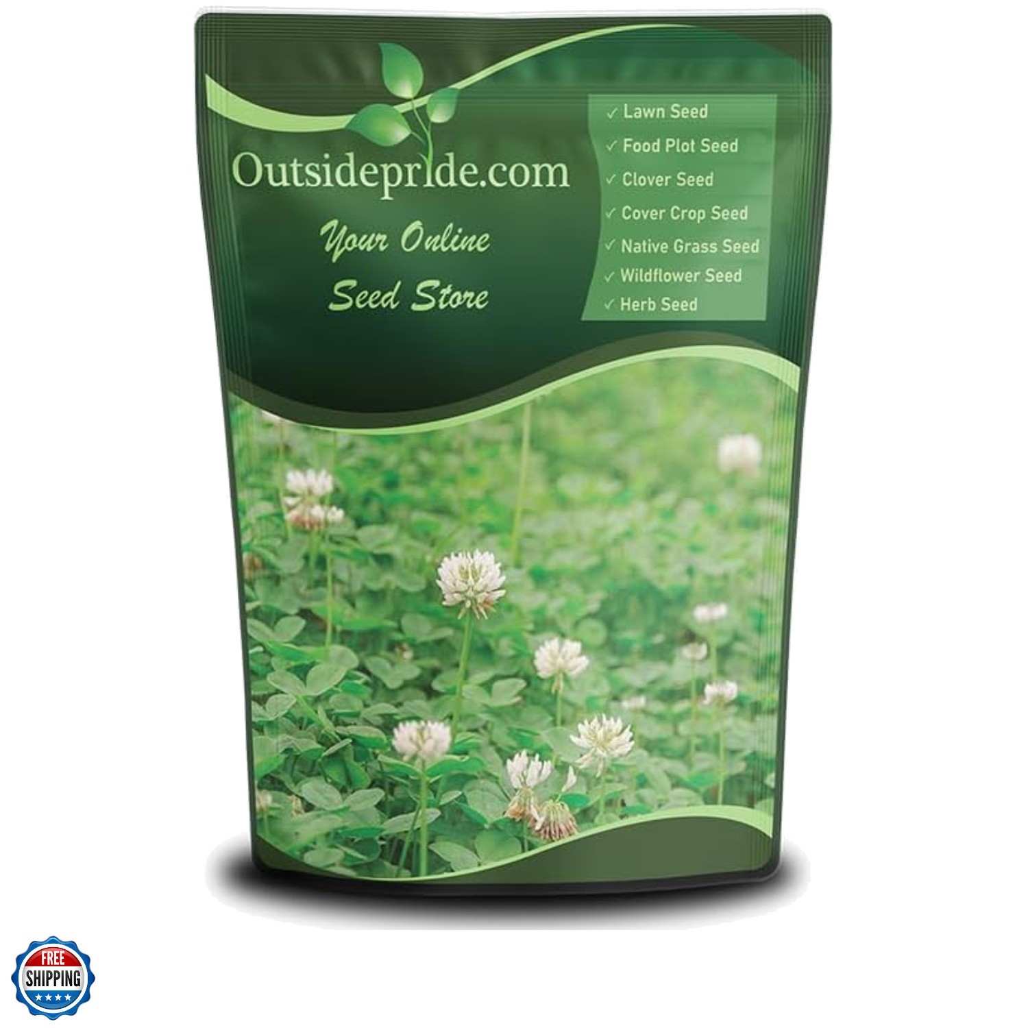 Perennial White Dutch Clover Seed – 2 lbs. Nitrocoated, Inoculated Clover See…