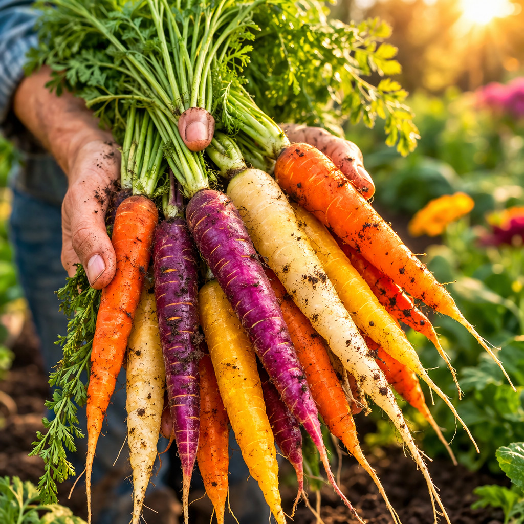 Rainbow Mix Carrot Seeds Colorful Heirloom Carrots 100 seeds